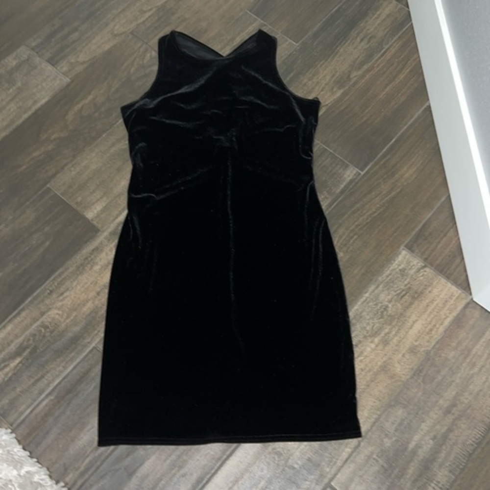 Jump Apparel Mini Crossback Velour Vintage Y2K Dress